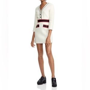Maje Rosine Tweed Off-White Woven Dress (size 1)